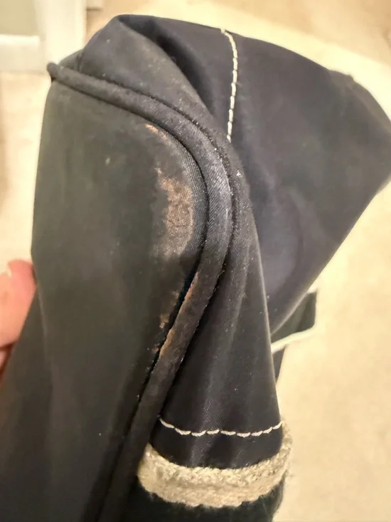 Coach 1941 Black Tote Bag with Light Blue Trim and Tan Accents - Picture 9 of 13